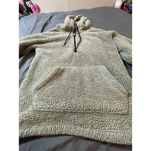 Victoria Secret Pink Hoodie Fleece 1/4 Zip Green Size Xs Woman’s Retro Y2K - Picture 2 of 10